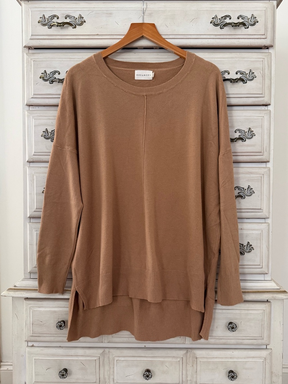 Dreamers Beige Soft Relaxed Sweater